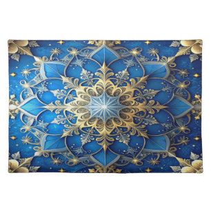 Blue Decorative Holiday Table Cloth Placemat