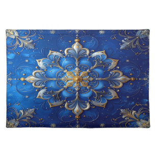 Blue Decorative Holiday Table Cloth Placemat