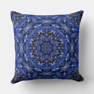 Blue Decorative Holiday Throw Pillow