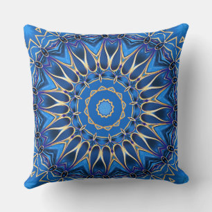 Blue Decorative Holiday Throw Pillow