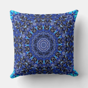 Blue Decorative Holiday Throw Pillow