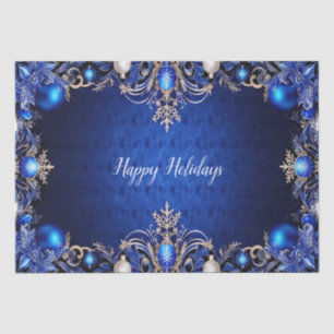 Blue Decorative Holiday Tissue Paper