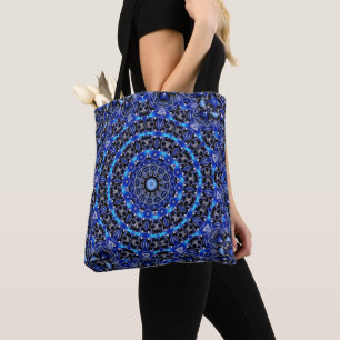 Blue Decorative Holiday Tote Bag