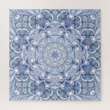 Blue Decorative Jigsaw Puzzle
