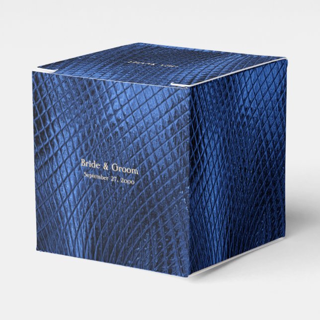  Blue Decorative Modern Favor Box (Front Side)