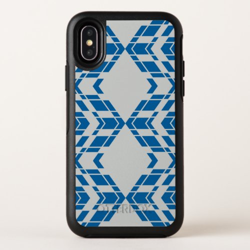 Blue decorative modern trendy cool geometric OtterBox symmetry iPhone x case