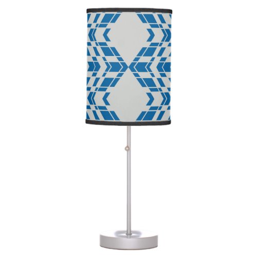 Blue decorative modern trendy cool geometric table lamp
