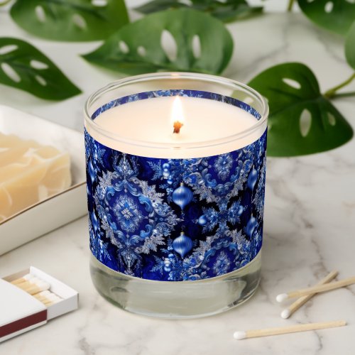 Blue Decorative Ornaments Holiday Scented Candle