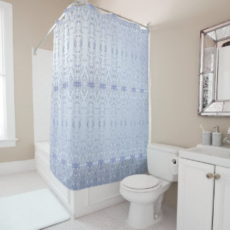 Blue Decorative Shower Curtain