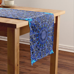 Blue Decorative Table Runner