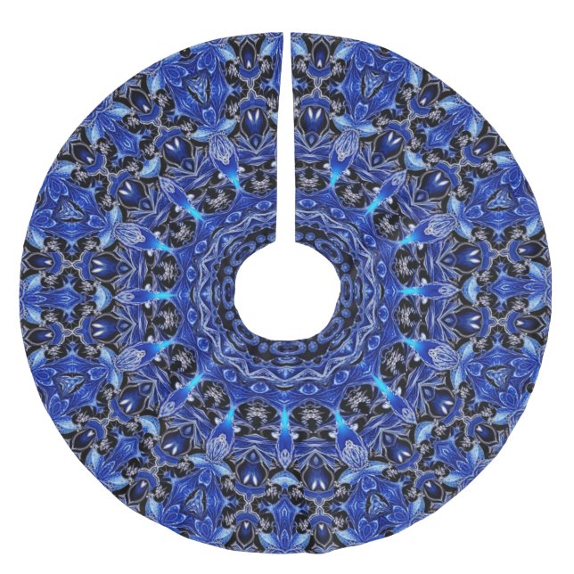 Blue Decorative Tree Skirt (Front)