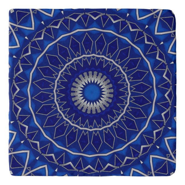 Blue Decorative Trivet (Front)