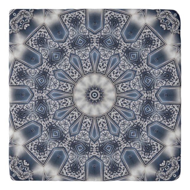 Blue Decorative Trivet (Front)