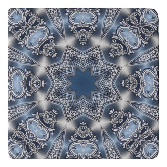 Blue Decorative Trivet (Front)