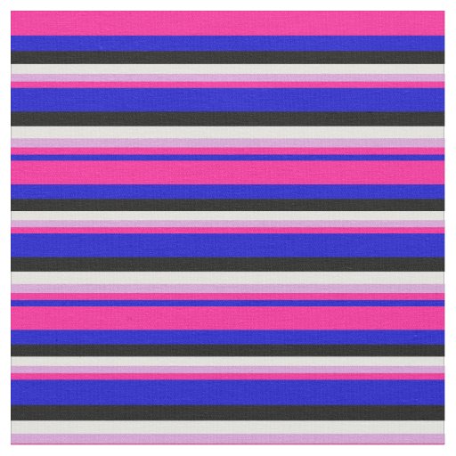 Blue, Deep Pink, Plum, Light Cyan, and Black Fabric