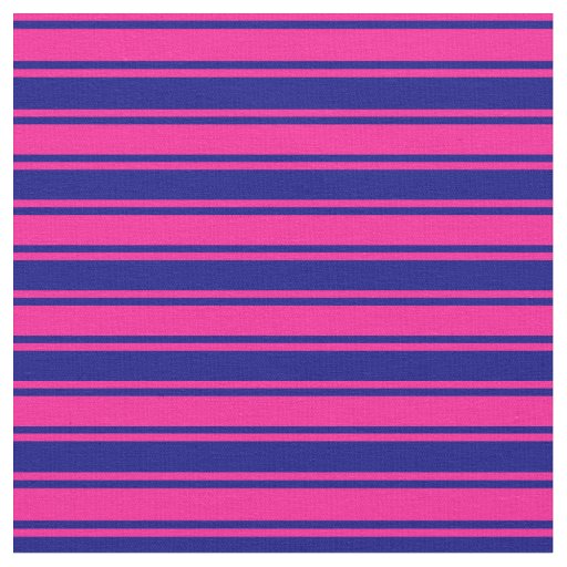 Blue & Deep Pink Stripes/Lines Pattern Fabric