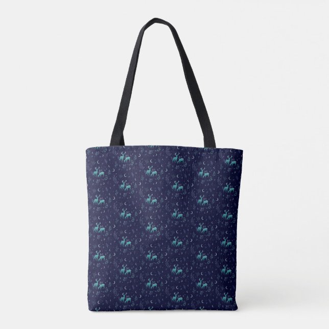 Blue Deer Tote Bag (Back)