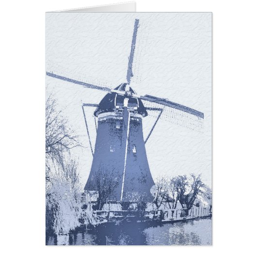 Blue Delft Dutch Windmill Cards (Front)