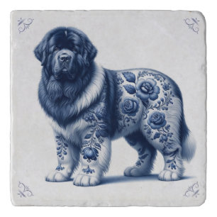 Blue Delft Landseer Newfoundland Trivet