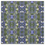 Blue Delphinium in the Gardens Fabric