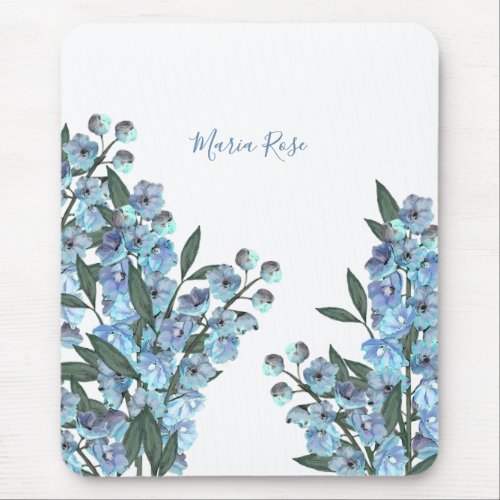 Blue Delphinium Mouse Pad