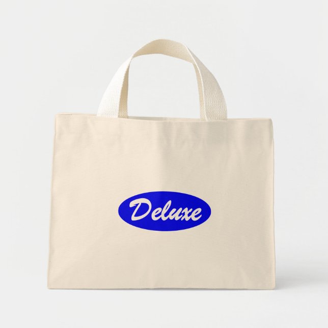 Blue Deluxe Mini Tote Bag (Front)