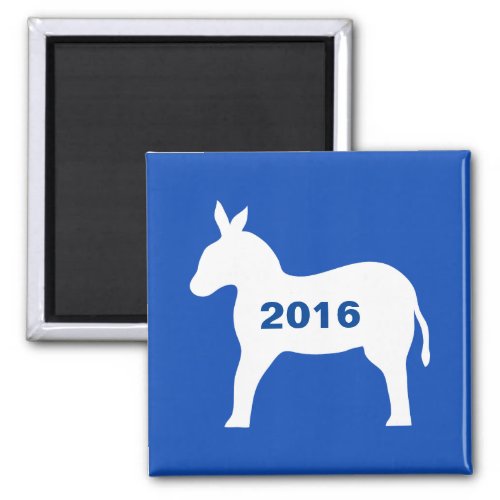 Blue Democratic Donkey 2016 Elections Custom Magnet