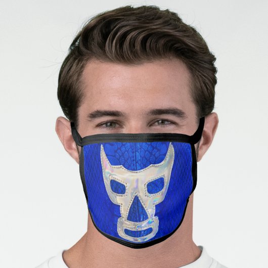Blue Demon Mexican Luchador Face Mask (Worn Him)