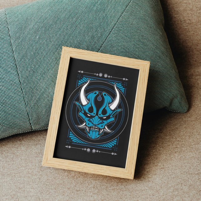 Blue Demon Oni Mask Poster (Creator Uploaded)