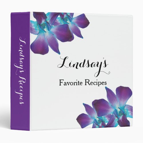 Blue Dendrobium Orchid Recipe Binder