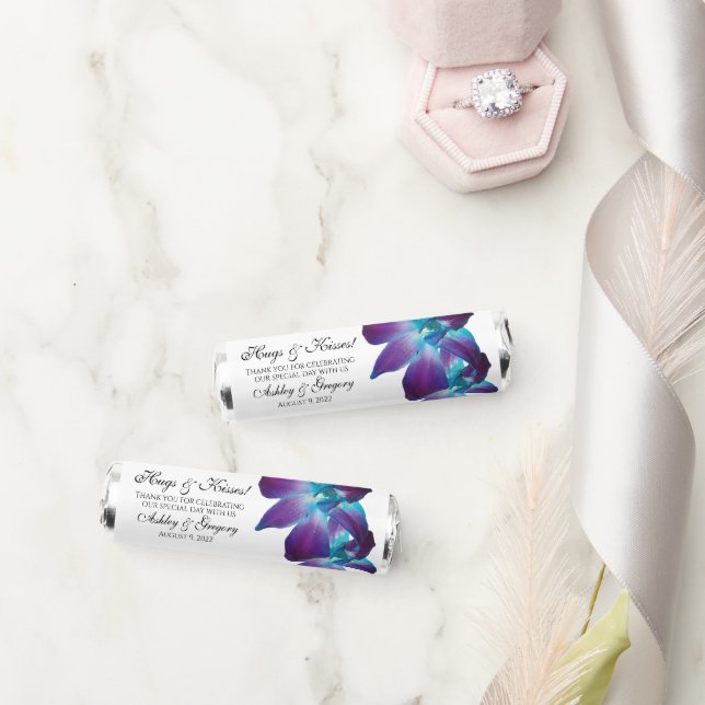 Blue Dendrobium Orchid Thank You Wedding Favor (Wedding)