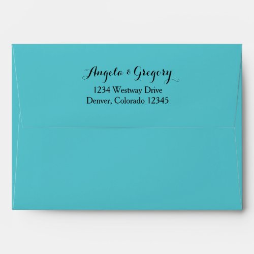 Blue Dendrobium Orchid Wedding  Envelope