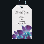 Blue Dendrobium Orchid Wedding Thank You Gift Tags<br><div class="desc">Purple and turquoise blue Dendrobium orchid wedding thank you favor tags. Simple wedding thank you favor tag design that features a beautiful orchid variety called a blue dendrobium. It is teal / turquoise in color paired with violet and royal purple. A great flower choice for peacock wedding color theme. Contact...</div>