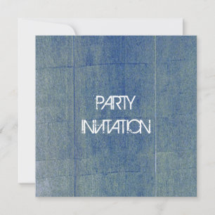 Blue Denim Background Invitation