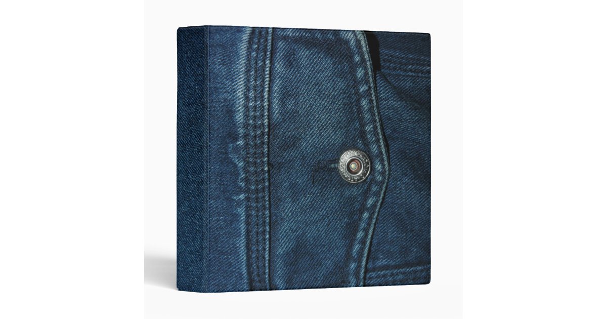 Blue Denim Binder Zazzle