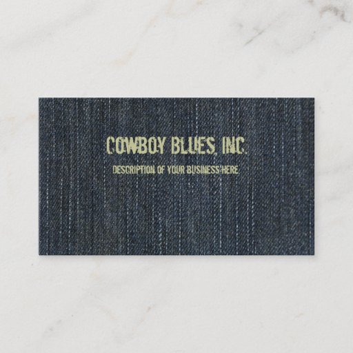 Customizable Blue Denim Business Card
