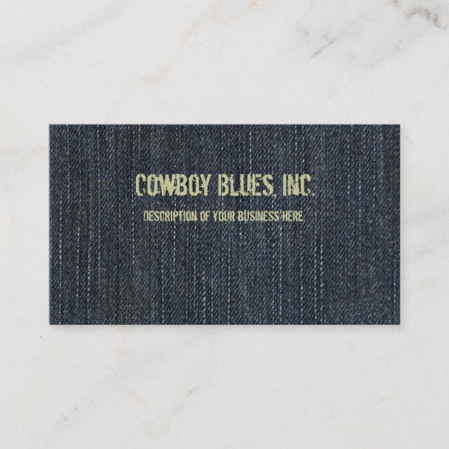 Blue Denim Business Card (Front)