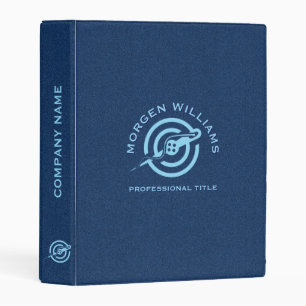 Blue Denim Fabric Texture Mini Binder