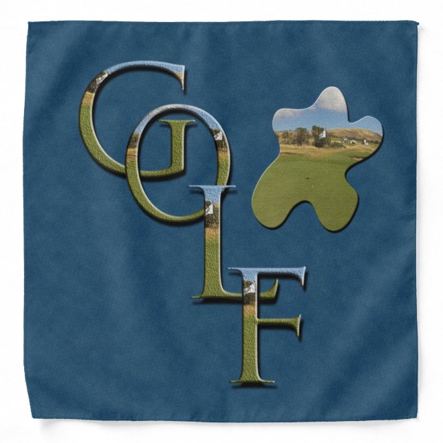 Blue Denim Golf,   Bandana (Front)