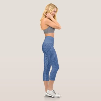 Blue Denim High Waisted Capris