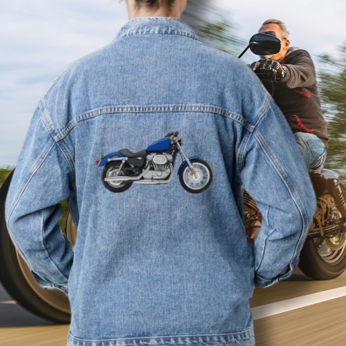 Blue Denim Jean Jacket Motorcycle