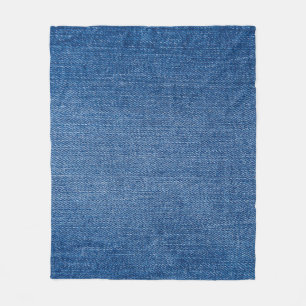Blue denim jeans fleece blanket