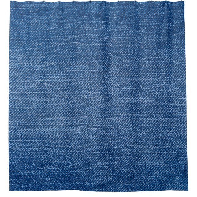 Blue denim jeans shower curtain (Front)