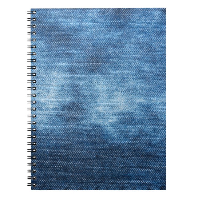 Blue denim jeans texture notebook (Front)