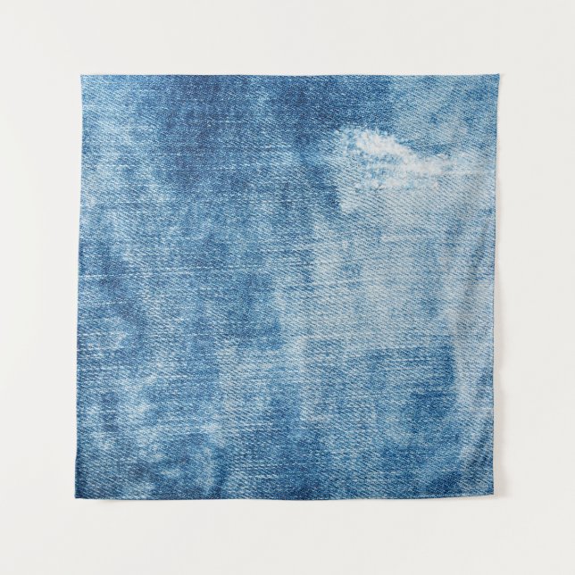 Blue denim jeans texture tapestry (Front)