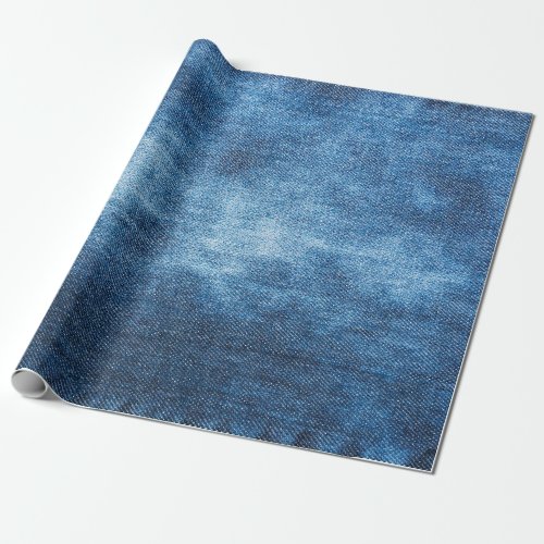 Blue denim jeans texture wrapping paper