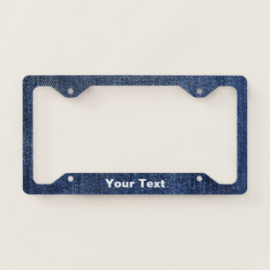 Blue Denim License Plate Frame