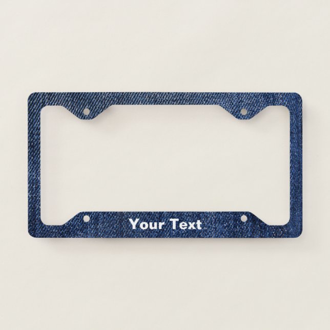 Blue Denim License Plate Frame (Front)
