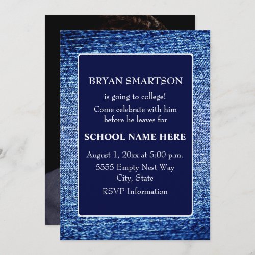 Blue Denim _ Look  Trunk Party Photo Invite