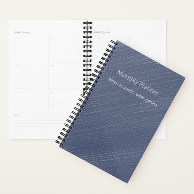 Blue Denim Monthly Planner (Display)
